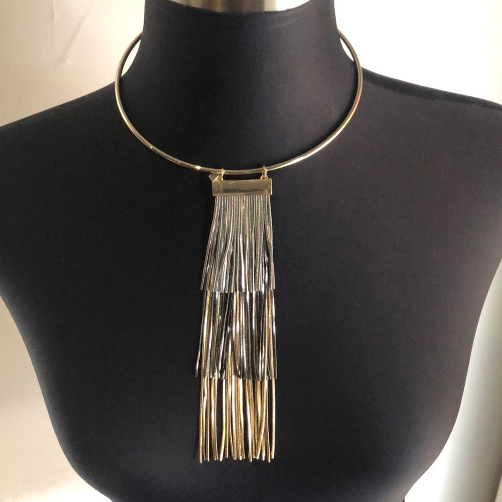 White House Black market choker mix metal necklace